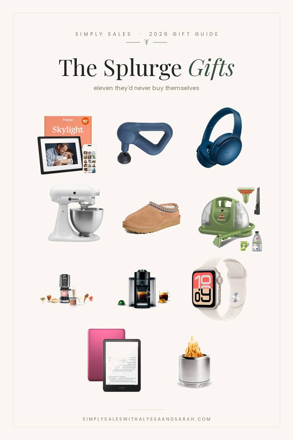 Eleven splurge gift ideas including a KitchenAid stand mixer, Bose headphones, UGG Tasman slippers, a Ninja CREAMi and a Solo Stove fire pit