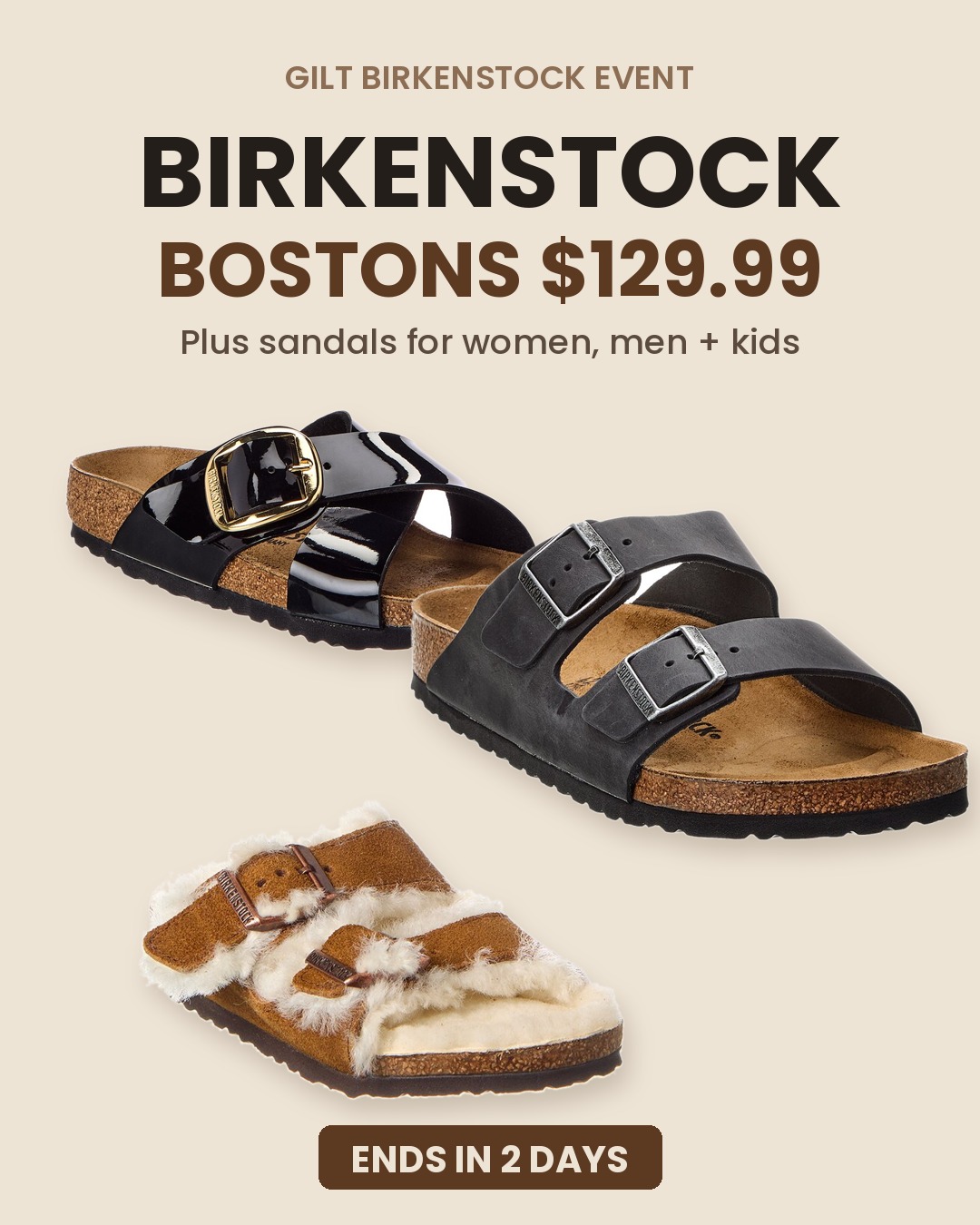 Birkenstock Bostons $129.99 at GILT