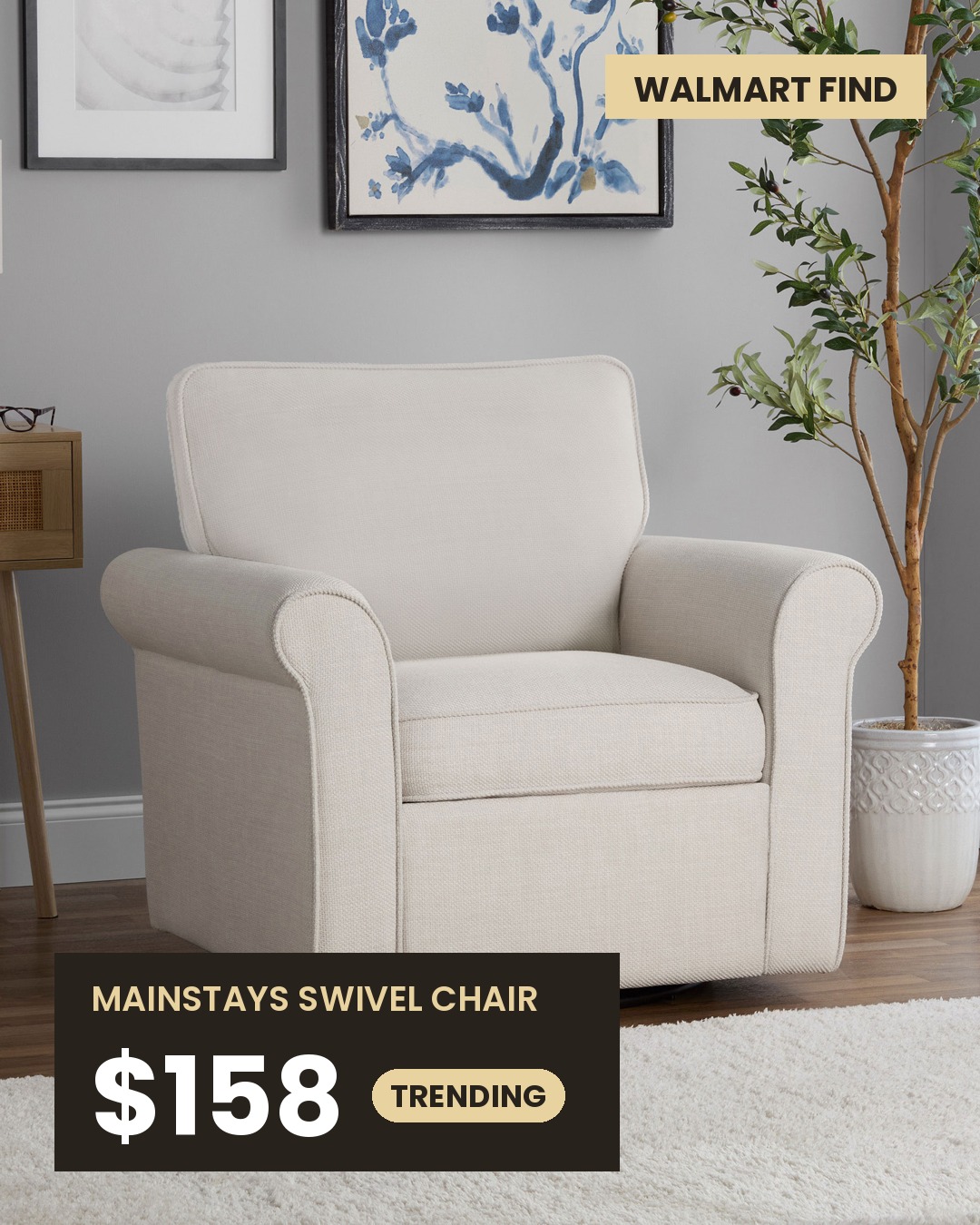 Mainstays swivel accent chair