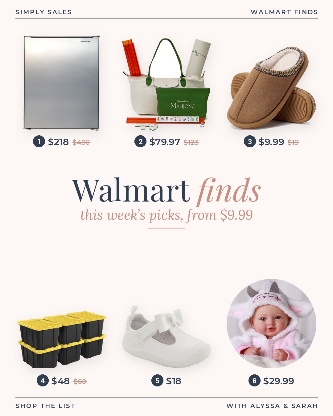 Walmart finds: freezer, mahjong set, slippers, bins and more