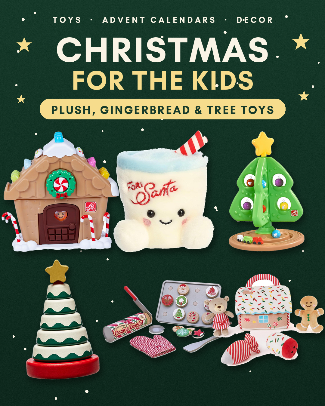 Christmas toys, advent calendars and holiday decor for kids