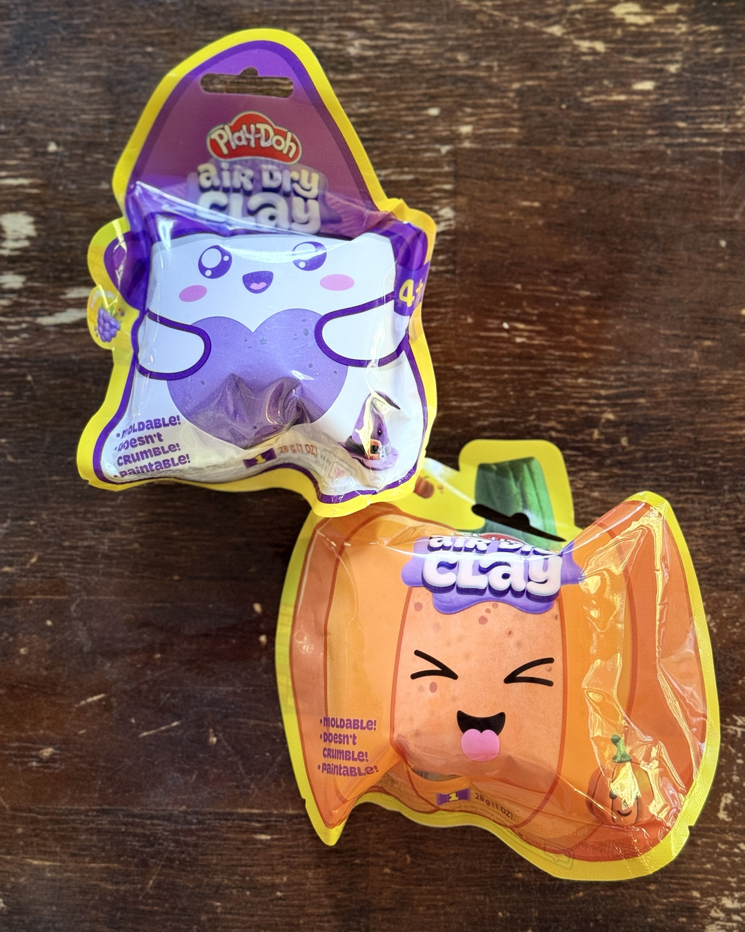 Play-Doh Air Dry Clay Halloween 2-Pack, Ghost and Pumpkin
