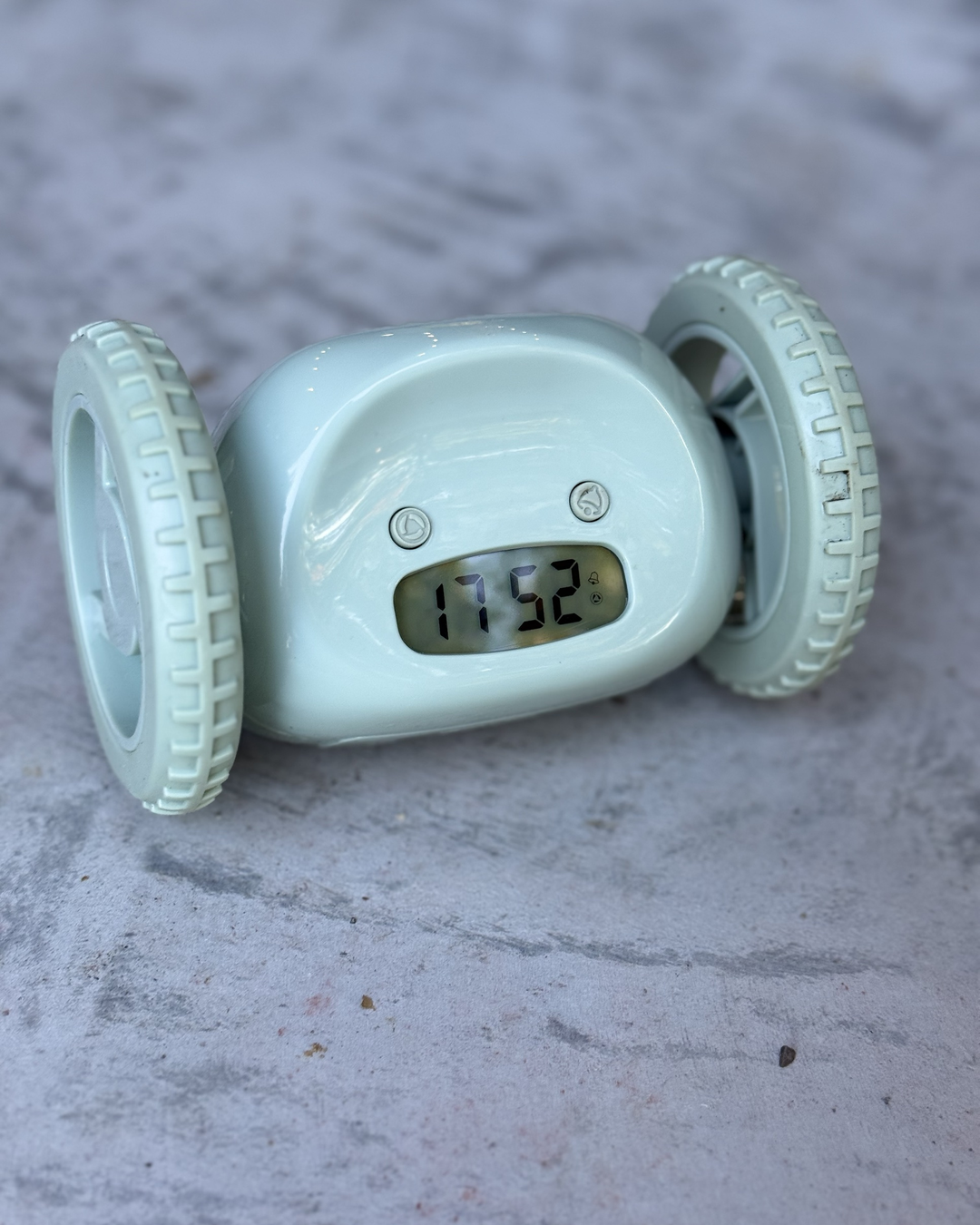 CLOCKY Runaway Alarm Clock on Wheels, Sage
