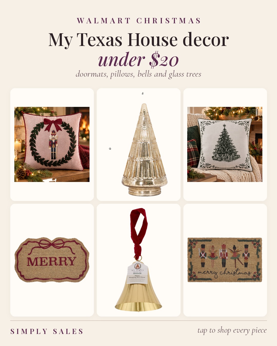 Walmart My Texas House Christmas decor under $20