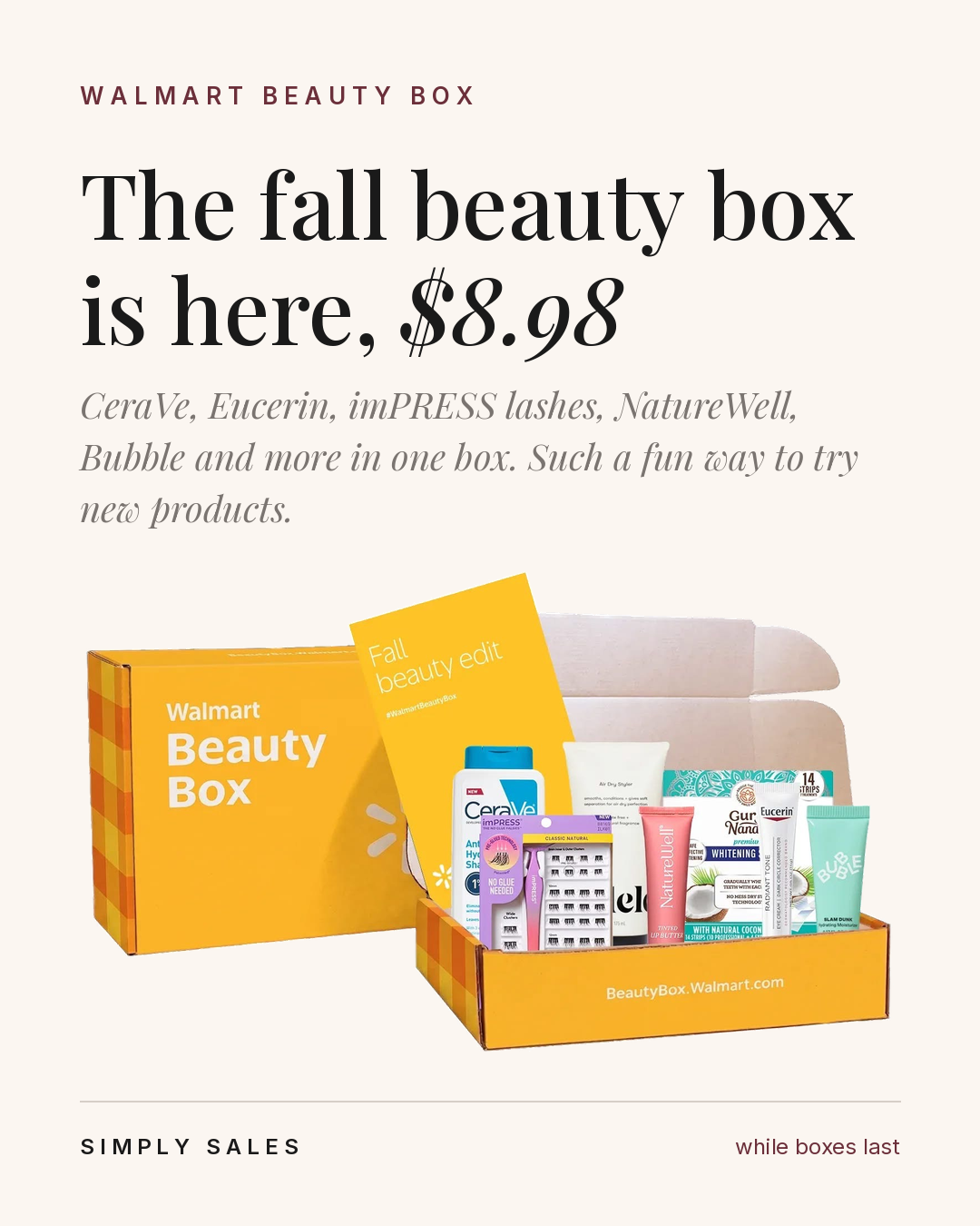 Walmart Fall Beauty Box, $8.98