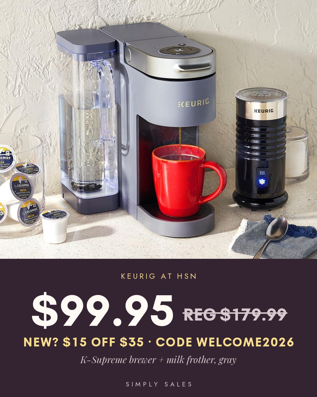 Keurig K-Supreme Coffee Maker with Milk Frother