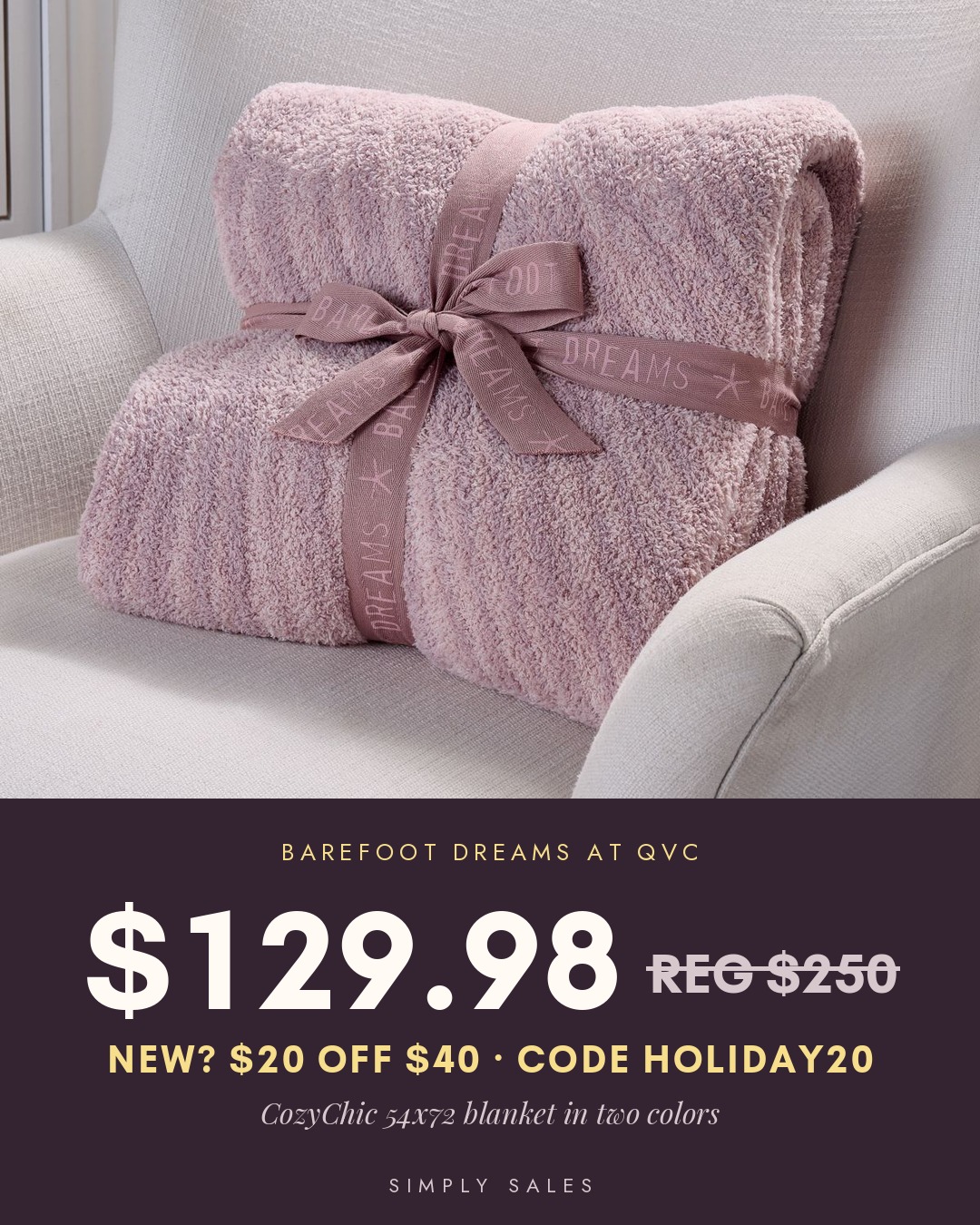 Barefoot Dreams CozyChic Throw Blanket 54x72