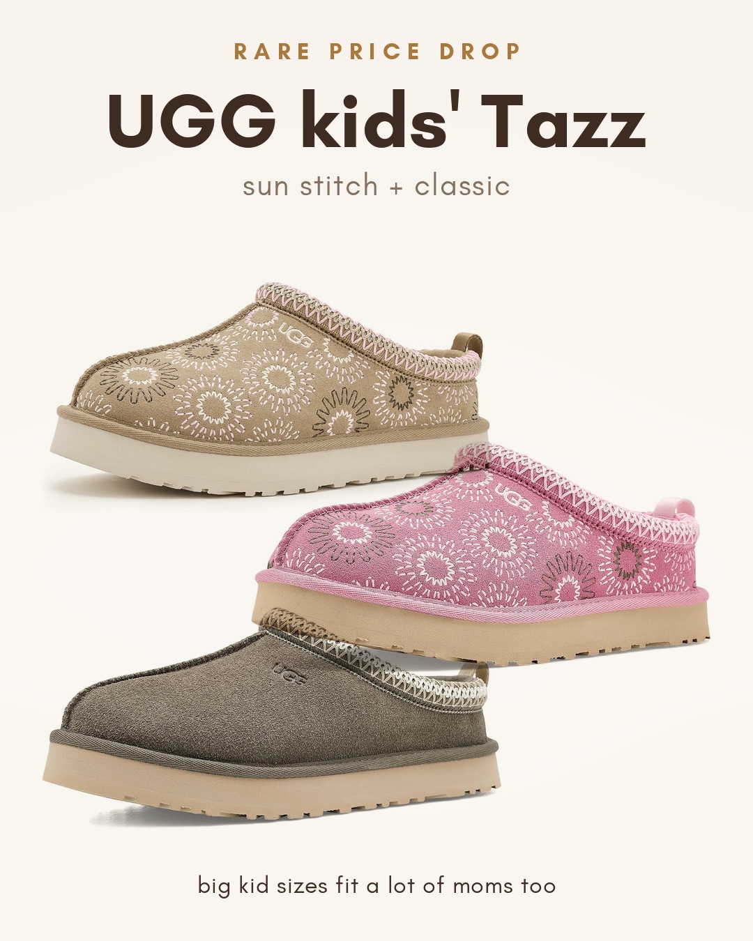 UGG kids' Tazz slipper in dried oregano price drop