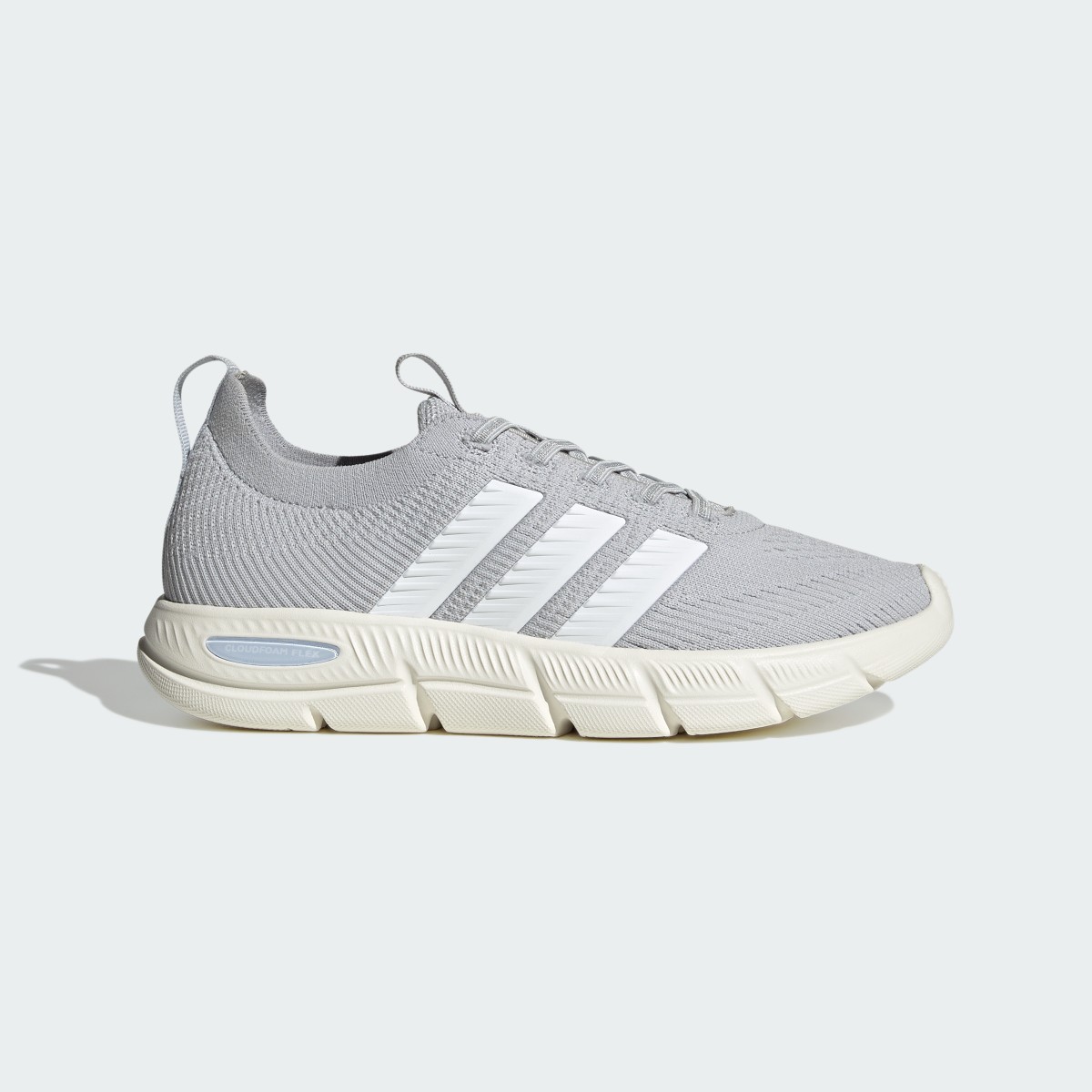 adidas Women's Cloudfoam Flex Slounge Shoes in Light Solid Grey / Halo Blue