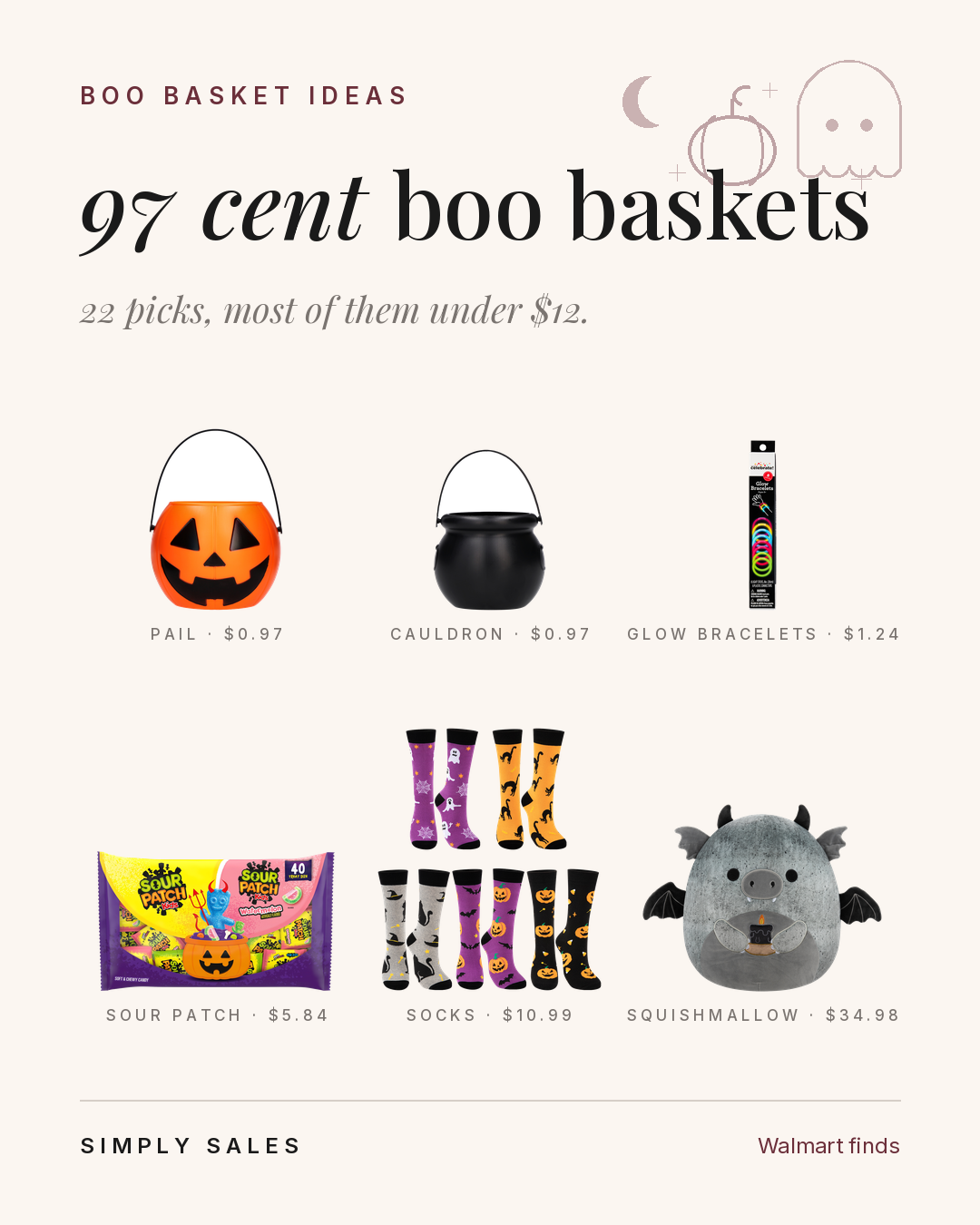 Boo basket ideas starting at 97 cents